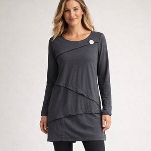 NEON BUDDHA STRETCHY COTTON BLUE ATHLEISURE CASUAL DRESS SIZE MEDIUM